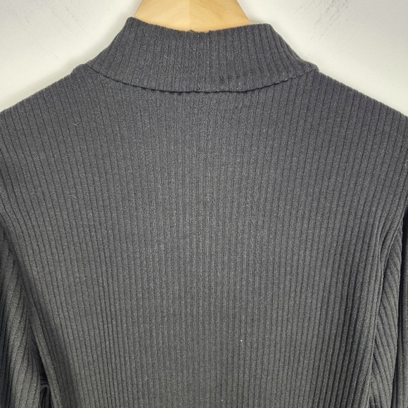 Forever 21 Plus Bodysuit Ribbed Black Knit Puff Long Sleeve NWT Size 2X - Picture 13 of 16
